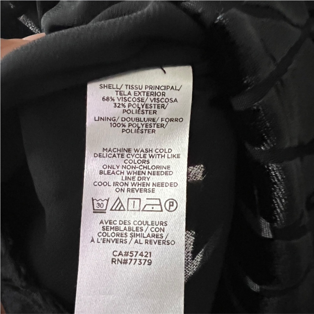 Ann Taylor Black Velvet Diamond-Texture Tank Size M Elegant Layering Top - Picture 7 of 9